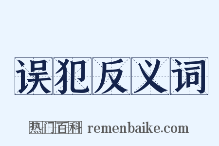误犯反义词是什么意思的图片